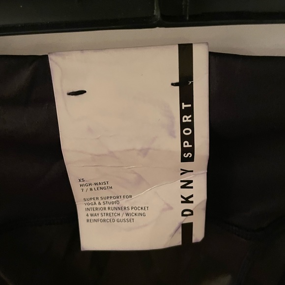 NEW DKNY faux leather crocodile print leggings XS - Picture 6 of 10